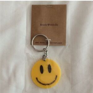 Brandy Melville smiley keychain